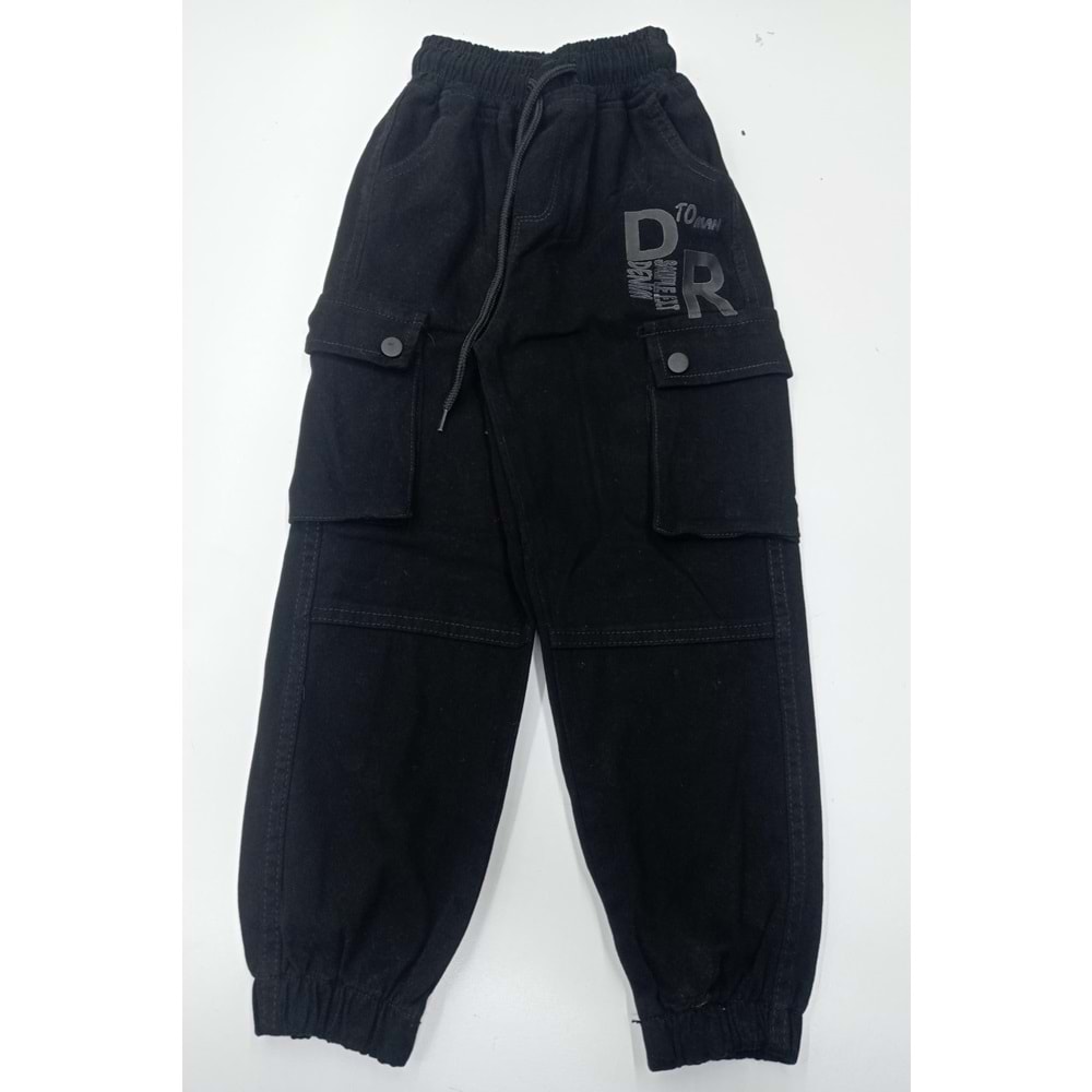 398010 8/12 YAS ERKEK GABARDIN DR BASKILI CIFT KARGOLU PANTOLON