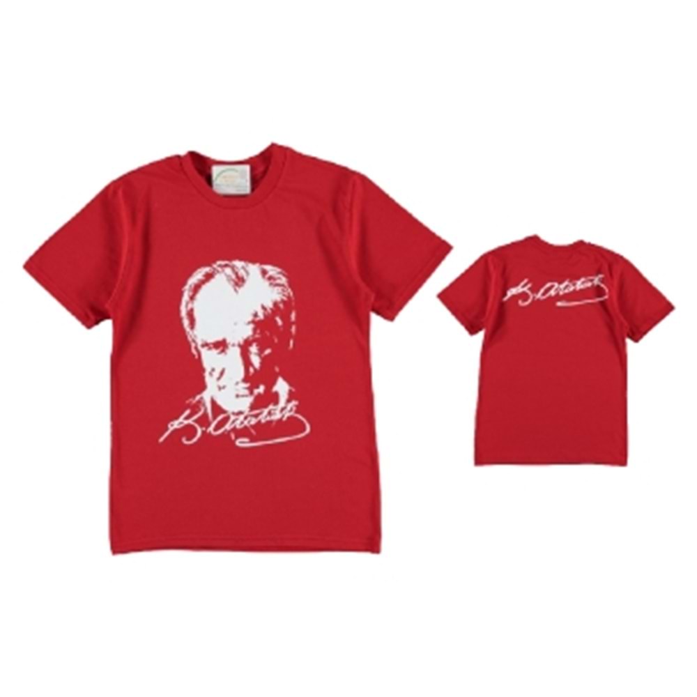 402576 ATATÜRK BASKILI TİŞÖRT 14/17 YAŞ - KIRMIZI - 13-14 YAŞ