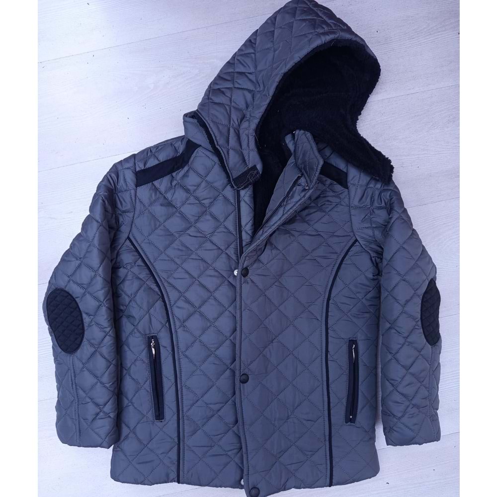 1049 ERKEK FERMUARLI MONT 10/13 YAŞ - GRİ - 9-10 YAŞ