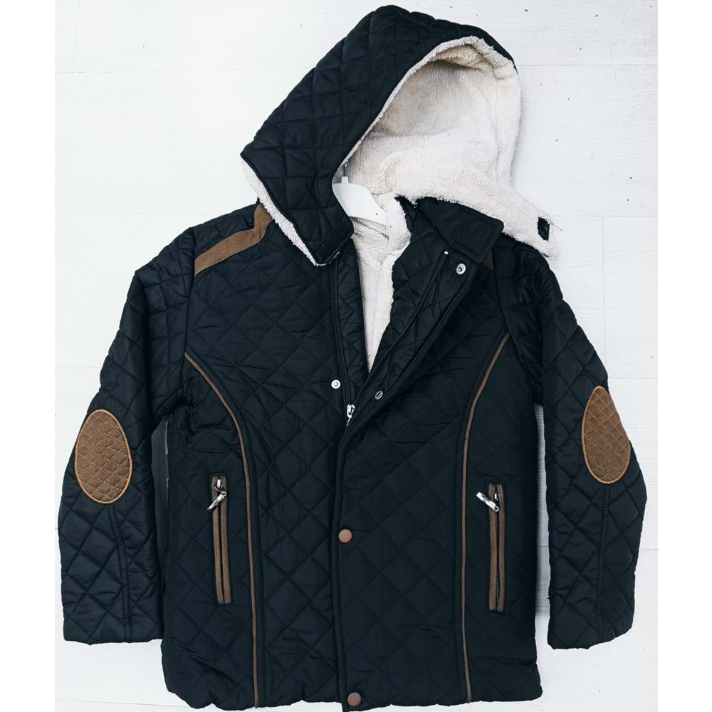 1049 ERKEK FERMUARLI MONT 10/13 YAŞ - SİYAH - 11-12 YAŞ