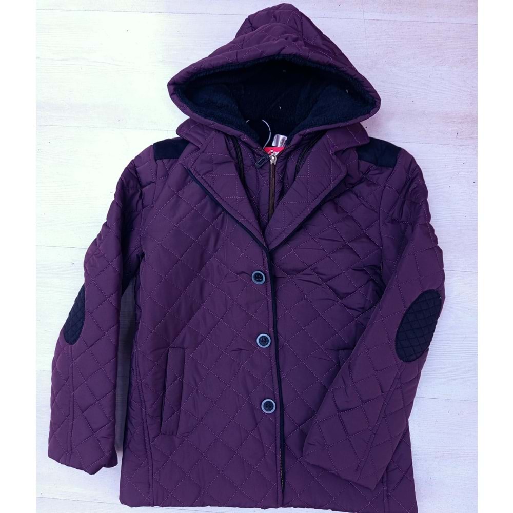 104 ERKEK DÜĞMELİ MONT 10/13 YAŞ - MÜRDÜM - 9-10 YAŞ