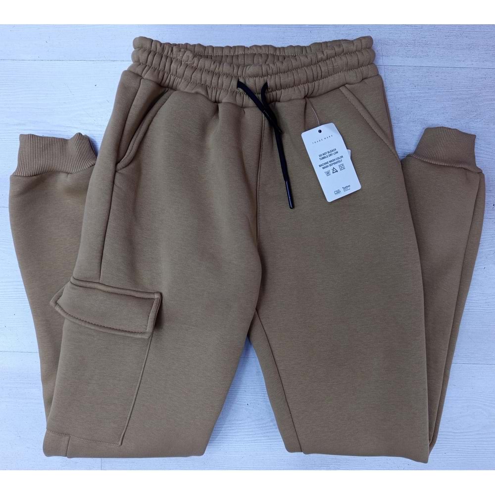 1141.709 KARGO CEPLİ 3 İP ALT EŞOFMAN XS\XL - BAŞAK ÇOCUK GİYİM - CAMEL - M - BSK41X00011096-CAMEL-M
