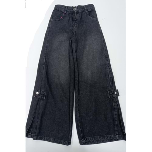 240693CEMİX KİDS KIZ 10/15 YAŞ YANLARI ÇITÇILI PANTOLON - FÜME - 12-13 YAŞ