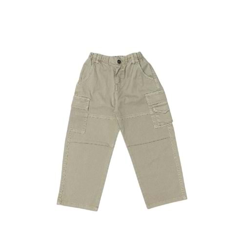 421653 BAGGY KETEN PANTOLON 8Y,9Y,10Y,11Y Erkek - KREM - 9-10 YAŞ