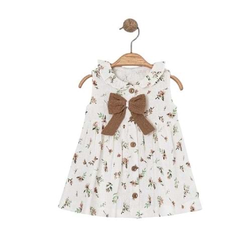 425325 Önden Açık Elbise 6 Ay,9 Ay,12 Ay,18 Ay,2Y Kız - KAHVE - 18 AY