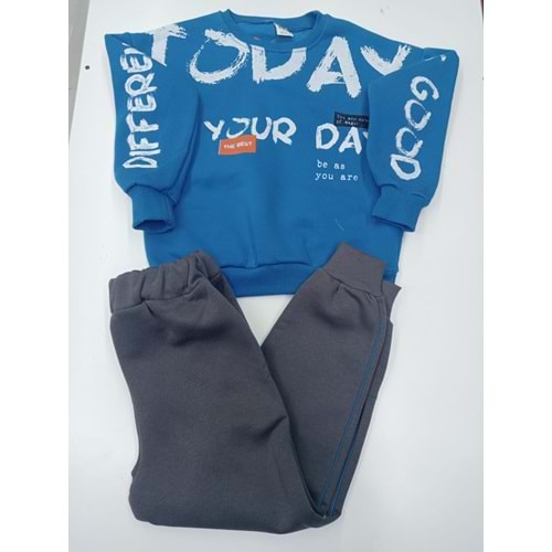 415169 TODAY Armalı Baskılı Erkek Takım 5Y,6Y,7Y,8Y Erkek - MAVİ - 6-7 YAŞ