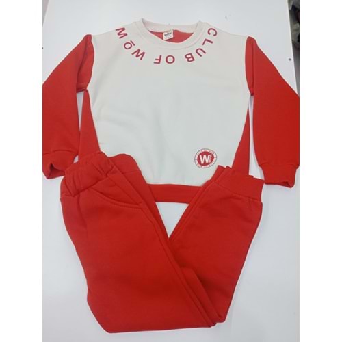 416067 3 İP Club Of Wow Baskılı Erkek Takım 5/8 Y Erkek - KIRMIZI - 7-8 YAŞ