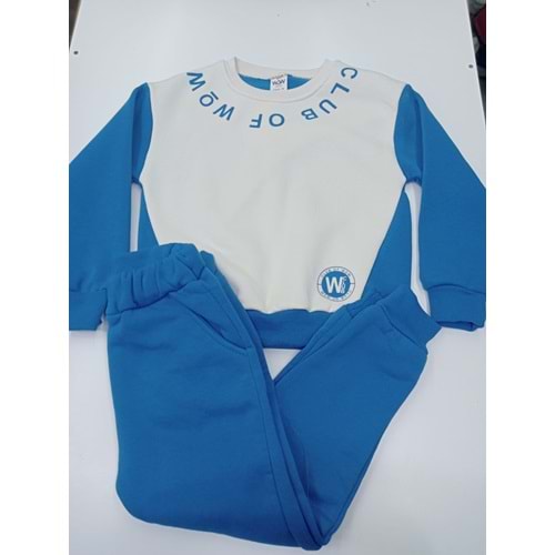 416067 3 İP Club Of Wow Baskılı Erkek Takım 5/8 Y Erkek - MAVİ - 5-6 YAŞ