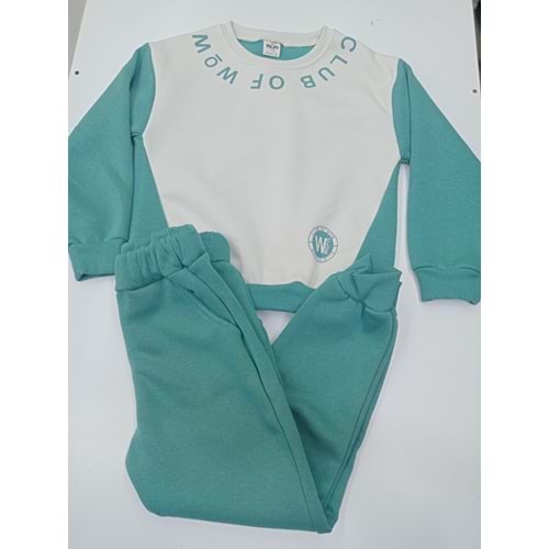 416067 3 İP Club Of Wow Baskılı Erkek Takım 5/8 Y Erkek - TURKUAZ - 4-5 YAŞ