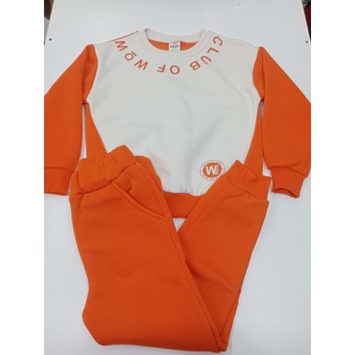 416067 3 İP Club Of Wow Baskılı Erkek Takım 5/8 Y Erkek - TURUNCU - 6-7 YAŞ