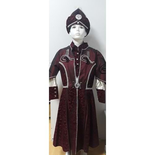 Bcg 5-Kalamazi Tuğra Kaftan 5/12 Yaş - Bordo - 10-11 Yaş