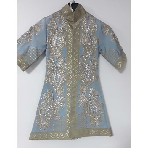 Bcg 2 Kalamazi Varaklı Kaftan 5/12 Yaş - Mavi - 10-11 Yaş