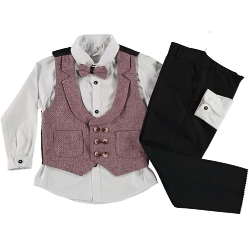 377191 Yelek Takım 9Y,10Y,11Y,12Y Erkek - BORDO - 10-11 YAŞ