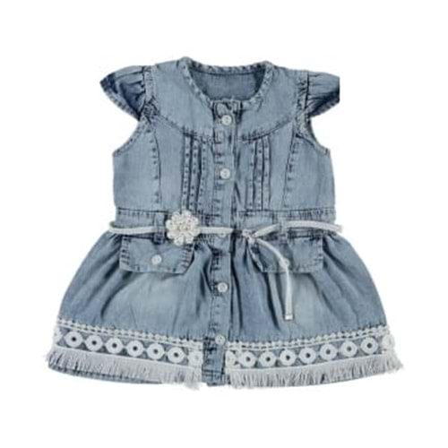 369241 Beyaz Dantelli Elbise 6Y,7Y,8Y,9Y