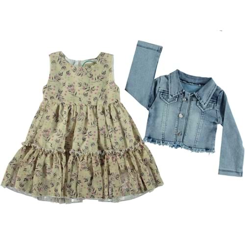 367923 Elbise 2Y,3Y,4Y,5Y Kız - SARI - 1-2 YAŞ