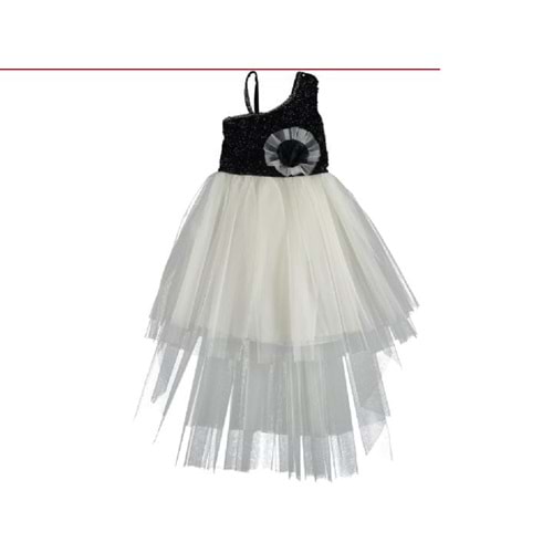 376282 Abiye Elbise 8Y,9Y,10Y,11Y,12Y - BEYAZ - 11-12 YAŞ