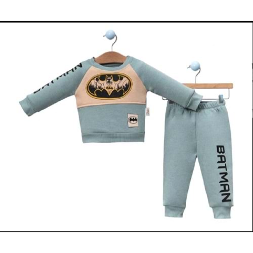 389874 Batman Baskılı Takım 2Y,3Y,4Y,5Y Erkek - MAVİ - 3-4 YAŞ