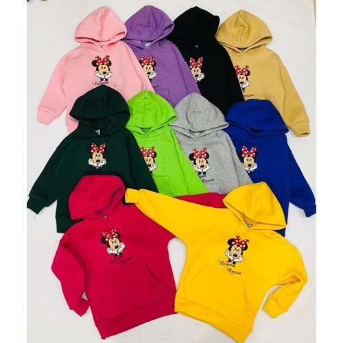 Başak Mickey 3 İplik 4/8 Yaş - PEMBE - 5-6 YAŞ