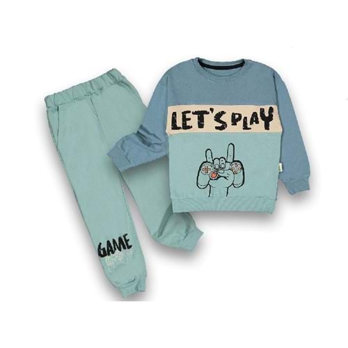 392458 İKİ İP ERKEK TAKIM 5/8 YAŞ - SU YEŞİLİ - 5-6 YAŞ