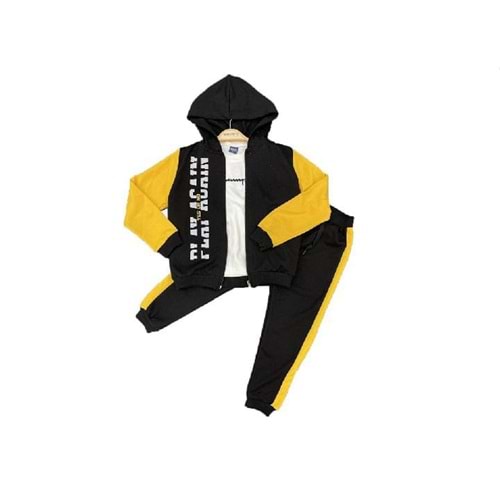 392467 PLAY AGAİN BASKILI İKİ İPLİK TAKIM 2/5 YAŞ - SARI - 4-5 YAŞ