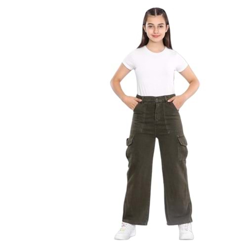 392098 Denim Pfd Yapışma Cep Çift Kargolu Renkli 6/10 y - KAHVE - 5-6 YAŞ