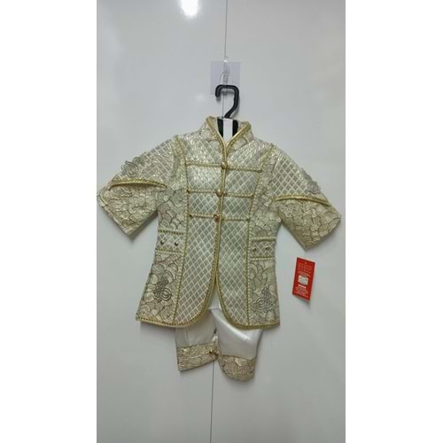 ERTUĞRUL TUĞRALI BEBE KAFTAN TAKIMI - GOLD - 1-2 YAŞ