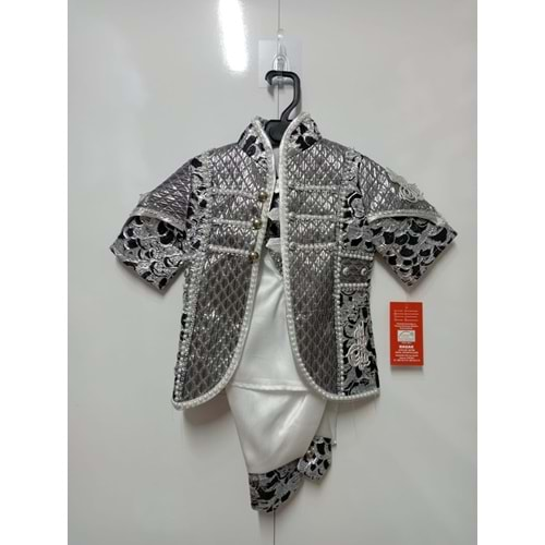 ERTUĞRUL TUĞRALI BEBE KAFTAN TAKIMI - GRİ - 0-1 YAŞ