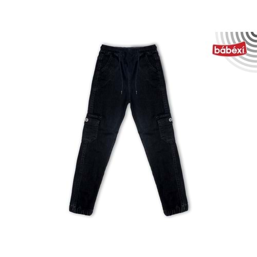 391703 Erkek Cotton Kargo Cep 8Y,9Y,10Y,11Y,12Y - SİYAH - 7-8 YAŞ