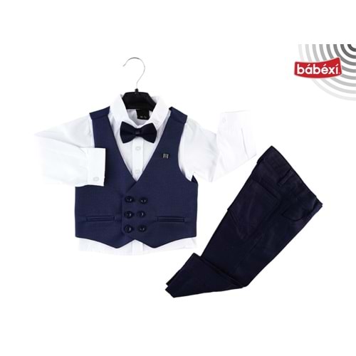 402801 Yelekli 3 Lü Takım 18 Ay,2Y,3Y,4Y - LACİVERT - 1-2 YAŞ