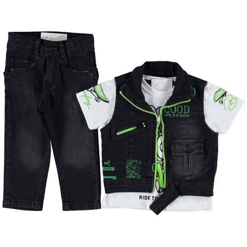 158281 KOT YELEKLİ ERKEK TAKIM 6/9 YAŞ - SİYAH - 6-7 YAŞ