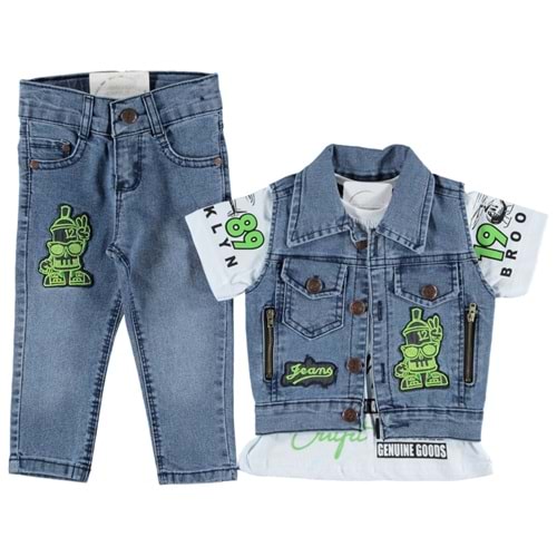 371887 KOT YELEKLİ ERKEK TAKIM 6/9 YAŞ - MAVİ - 5-6 YAŞ