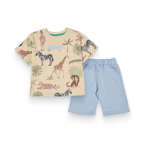 403825 ERKEK YAZLIK TAKIM 5Y,6Y,7Y,8Y - MAVİ - 6-7 YAŞ