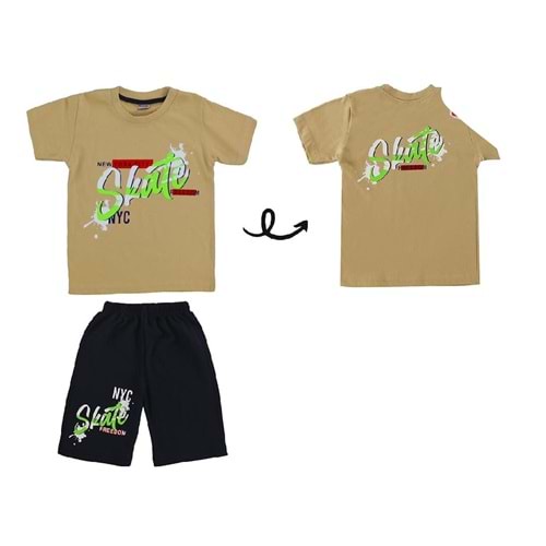 398051 Kaprili Takım 2Y,4Y,6Y,8Y - KREM - 3-4 YAŞ