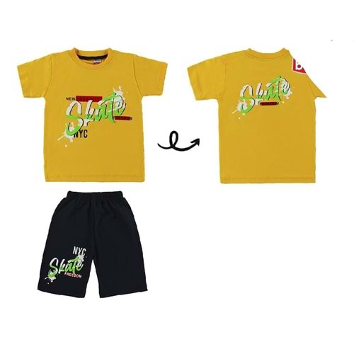 398051 Kaprili Takım 2Y,4Y,6Y,8Y - SARI - 1-2 YAŞ