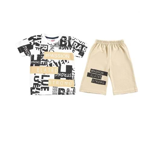 402668 Kaprili Takım 2Y,4Y,6Y,8Y - KREM - 5-6 YAŞ