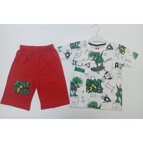 402667 Kaprili Takım 2Y,4Y,6Y,8Y - KIRMIZI - 7-8 YAŞ