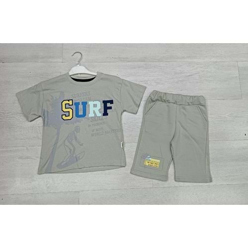 398282 ERKEK YAZLIK TAKIM 5Y,6Y,7Y,8Y - GRİ - STANDART