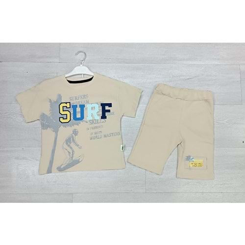 398282 ERKEK YAZLIK TAKIM 5Y,6Y,7Y,8Y - KREM - 6-7 YAŞ