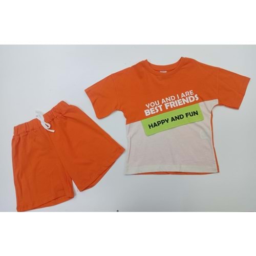 399975 Baskılı Şortlu İpli Erkek Takım 3Y,4Y,5Y,6Y - GRİ - STANDART