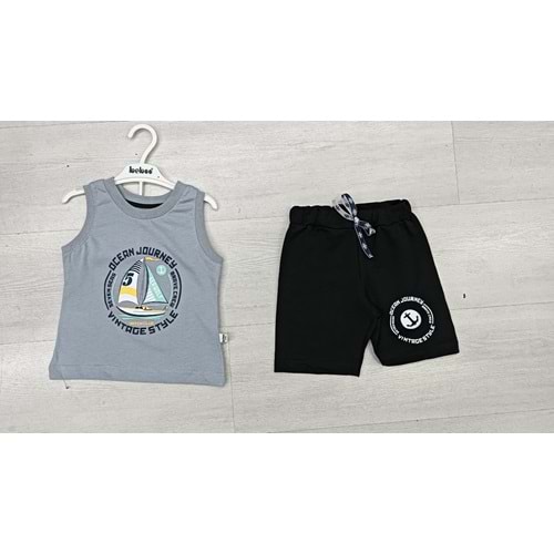 397419 YELKENLİ ATLET TAKIM 2Y,3Y,4Y,5Y - GRİ - STANDART