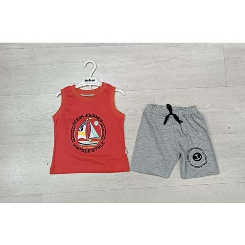 397419 YELKENLİ ATLET TAKIM 2Y,3Y,4Y,5Y - KIRMIZI - 1-2 YAŞ