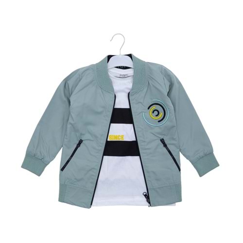 1111251861 5/8 YAŞ 1434 ÇİFT TARAFLİ MONT 2Lİ ERKEK TAKIM - SU YEŞİLİ - 4-5 YAŞ