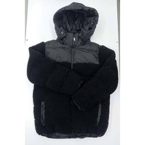 413418 Çocuk Mont 12/15 Yaş - SİYAH - 14-15 YAŞ