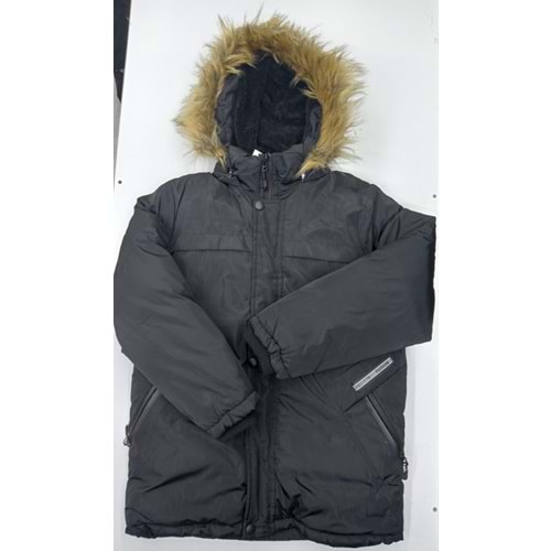 409102 Çocuk Mont 9/12 YAŞ - SİYAH - 9-10 YAŞ