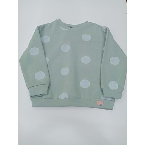 413895 Desenli SWEAT 5Y,6Y,7Y,8Y Kız - TURKUAZ - 6-7 YAŞ