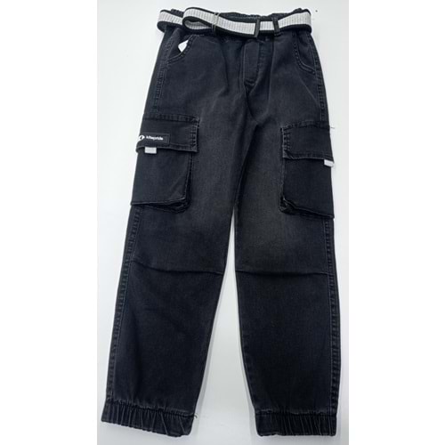 414900 Bel Paça Lastikli Çift Kargo Cepli Kemerli Erkek 8Y,9Y - FÜME - 10-11 YAŞ