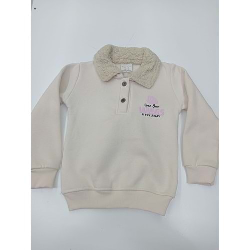 414692 Kız Çocuk Sweat 3Y,4Y,5Y,6Y Kız - KREM - 5-6 YAŞ
