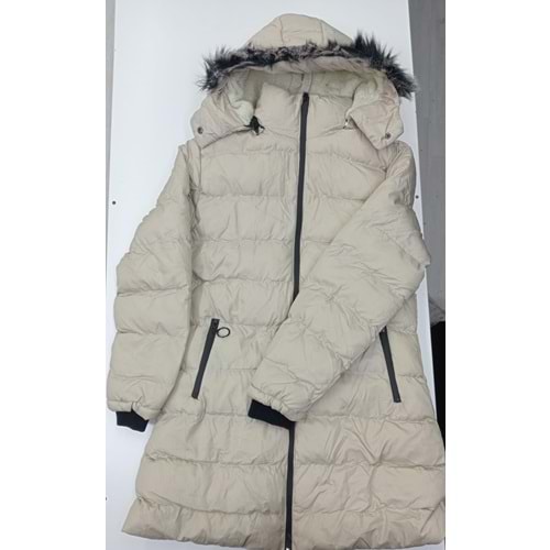 409148 jesija-Çocuk Mont 12Y,13Y,14Y,15Y Kız - KREM - 12-13 YAŞ