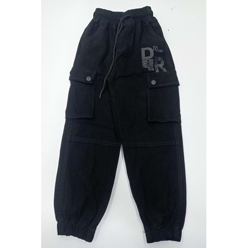 398010 8/12 YAS ERKEK GABARDIN DR BASKILI CIFT KARGOLU PANTOLON