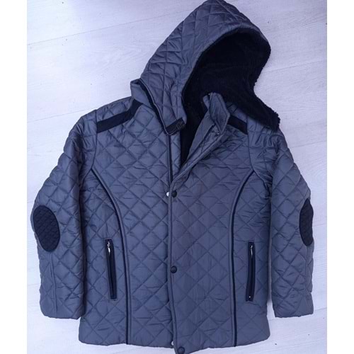 1049 ERKEK FERMUARLI MONT 10/13 YAŞ - GRİ - 9-10 YAŞ